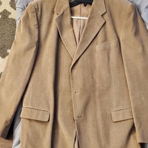 ADOLFO Beige Corduroy Blazer Size 48XL